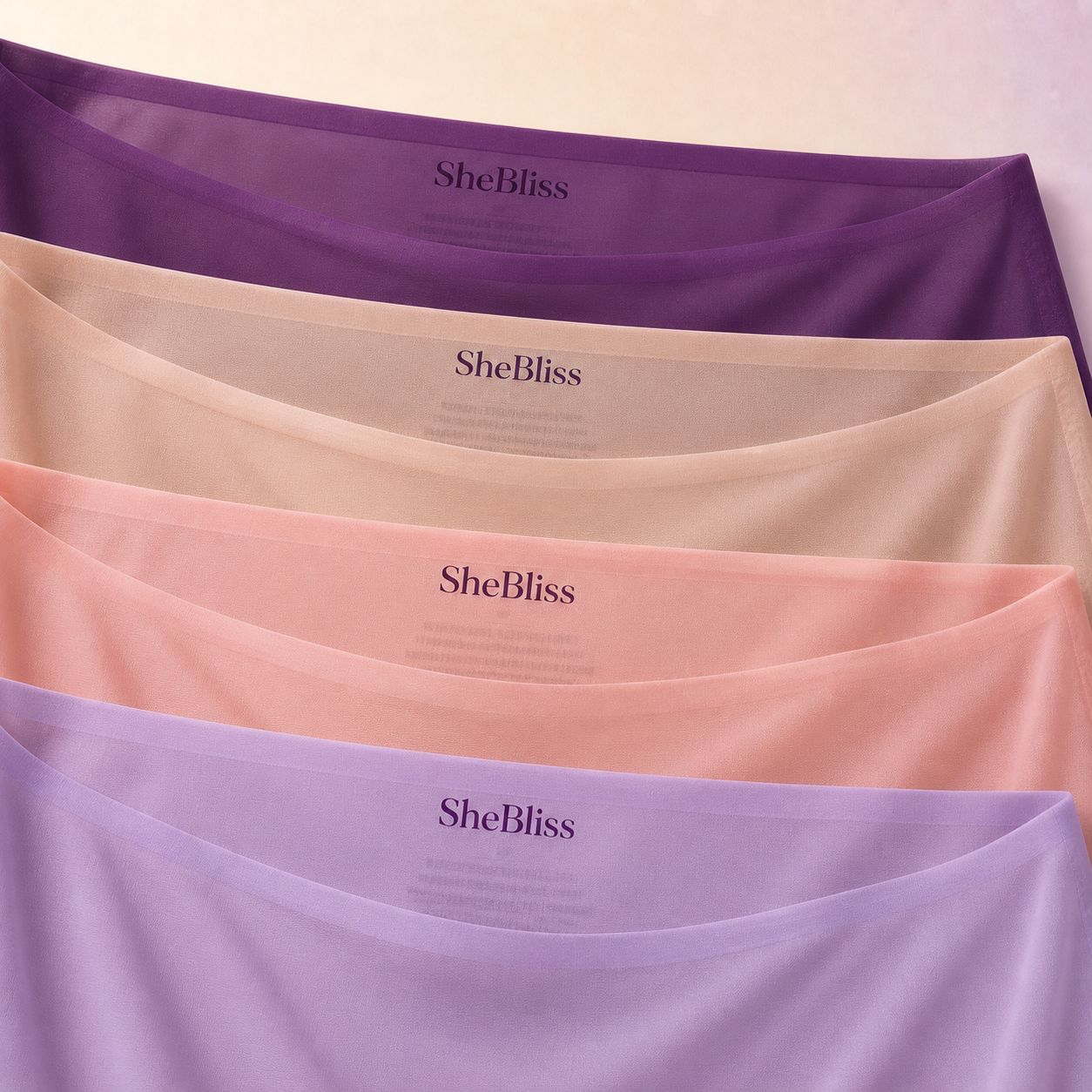 SheBliss Invisible Lipstick Panties — Pack of 4 — product view 3
